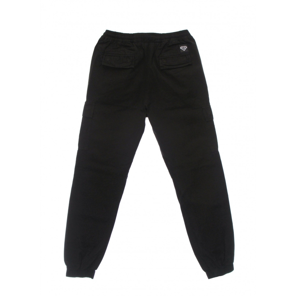 pantalone lungo uomo cargo jogger BLACK