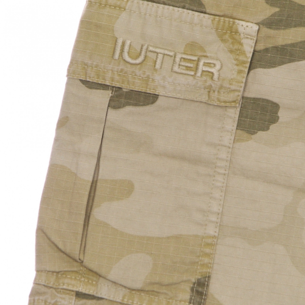 pantalone corto uomo cargo camo short BEIGE