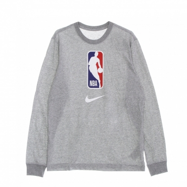 maglietta manica lunga uomo nba team 31 dry fit tee DK GREY HEATHER