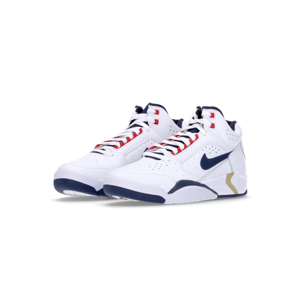 scarpa alta uomo air flight lite mid WHITE/MIDNIGHT NAVY/UNIVERSITY RED