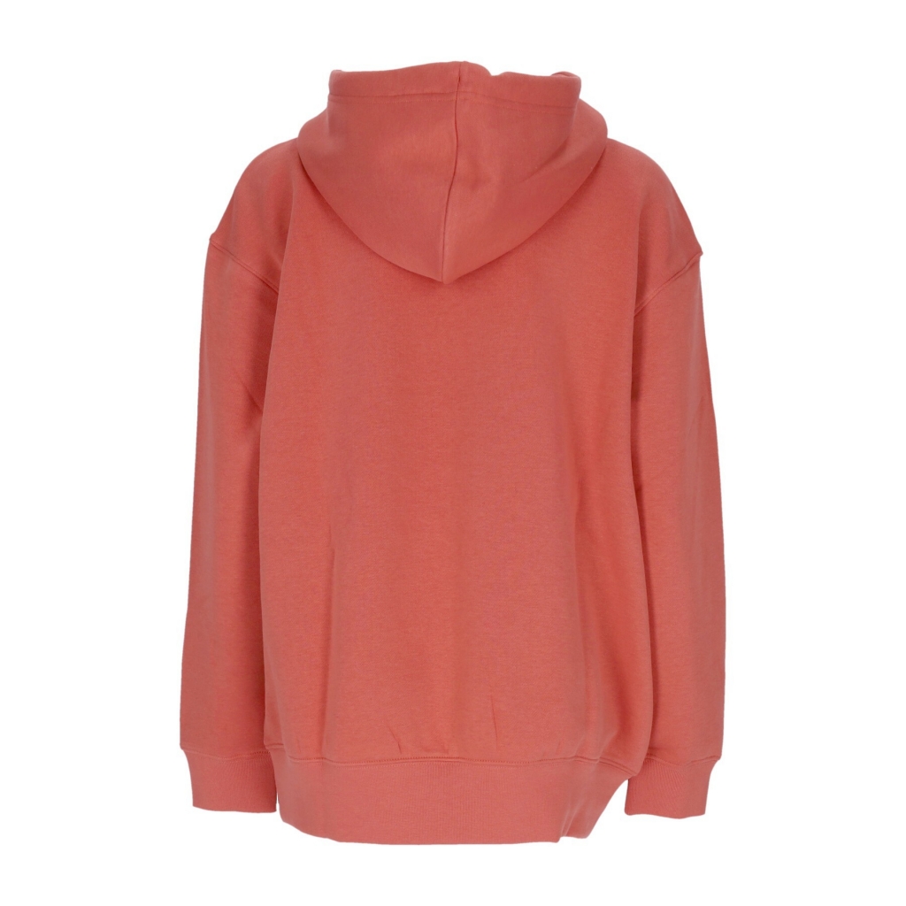 felpa cappuccio donna essential collection fleece hoodie MADDER ROOT/WHITE