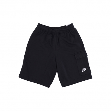 pantalone corto tuta uomo club ft cargo short BLACK/BLACK/WHITE