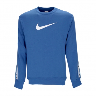felpa girocollo uomo sportswear repeat fleece crewneck bb DK MARINA BLUE/DUTCH BLUE/WHITE