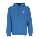 felpa cappuccio uomo club hoodie pullover basketball DK MARINA BLUE/DK MARINA BLUE/WHITE