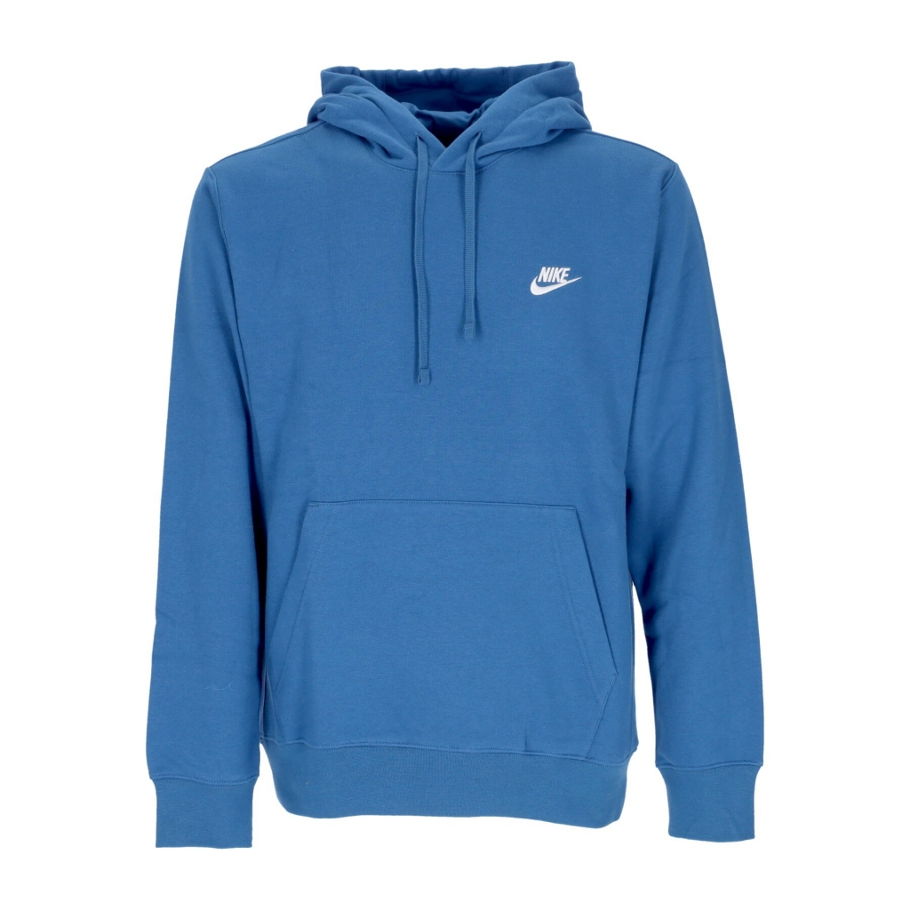 felpa cappuccio uomo club hoodie pullover basketball DK MARINA BLUE/DK MARINA BLUE/WHITE