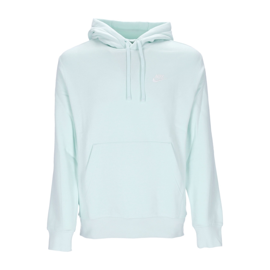felpa cappuccio uomo club hoodie pullover basketball BARELY GREEN/BARELY GREEN/WHITE