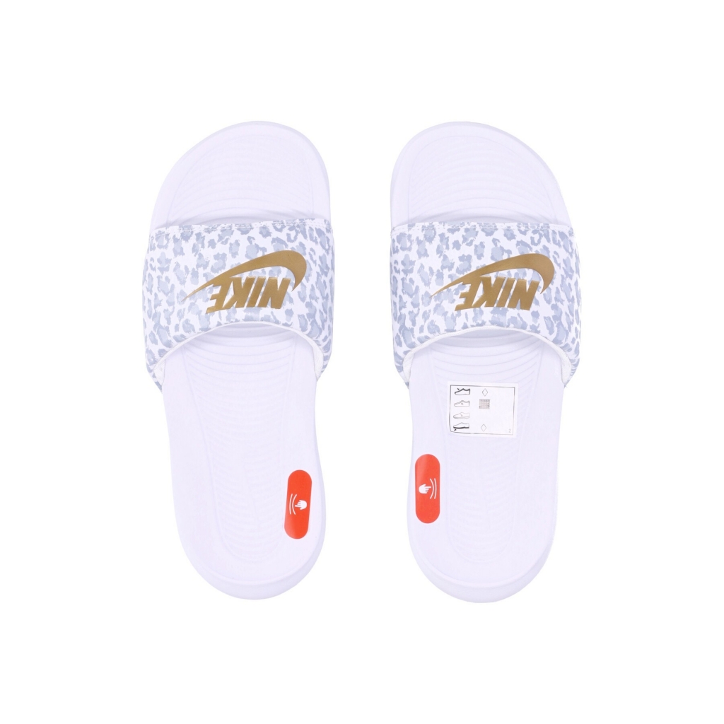 ciabatte donna w victori one slide print WHITE/METALLIC GOLD/WOLF GREY