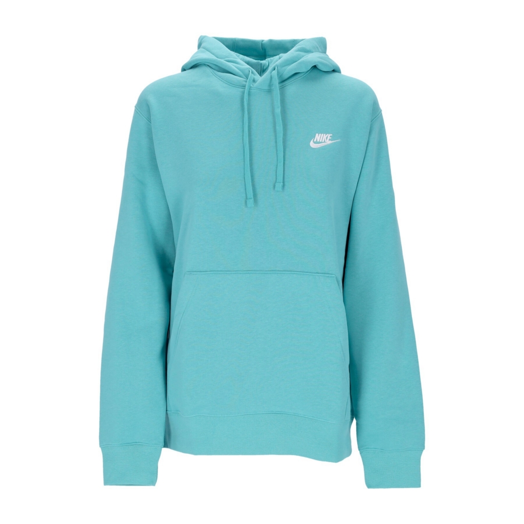 felpa cappuccio uomo club hoodie pullover basketball WASHED TEAL/WASHED TEAL/WHITE