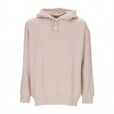 felpa cappuccio donna essential collection fleece hoodie SANDDRIFT/WHITE