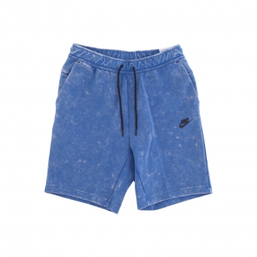 pantalone corto tuta uomo tech fleece wash short DK MARINA BLUE/BLACK