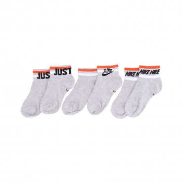 calza bassa uomo everyday essential ankle socks GREY HEATHER/BLACK/WHITE/ORANGE