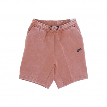 pantalone corto tuta uomo tech fleece wash short MINERAL CLAY/BLACK