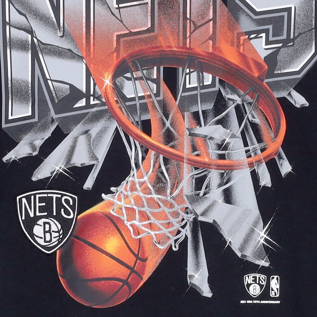 maglietta uomo nba courtside shattered tee bronet BLACK