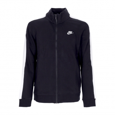felpa collo alto uomo sportswear club bb track jacket BLACK/WHITE/BLACK/WHITE