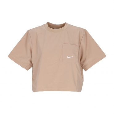 maglietta donna sportswear everyday modern woven boxy top HEMP/SAIL