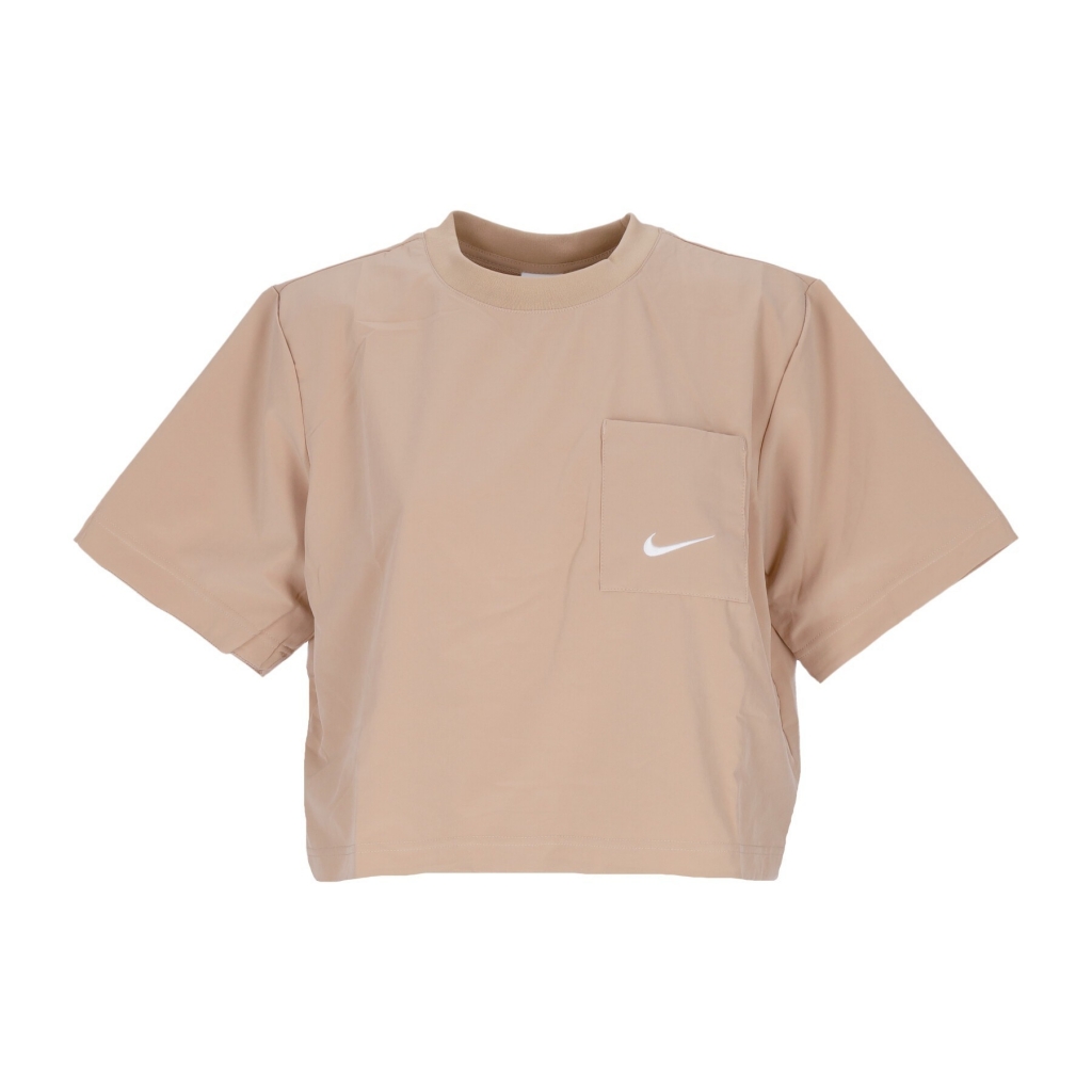 maglietta donna sportswear everyday modern woven boxy top HEMP/SAIL