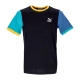maglietta uomo classics block tee BLACK/DEEP AQUA
