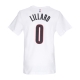 maglietta uomo nba essentials tee no 0 damian lillard porbla WHITE