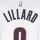 maglietta uomo nba essentials tee no 0 damian lillard porbla WHITE