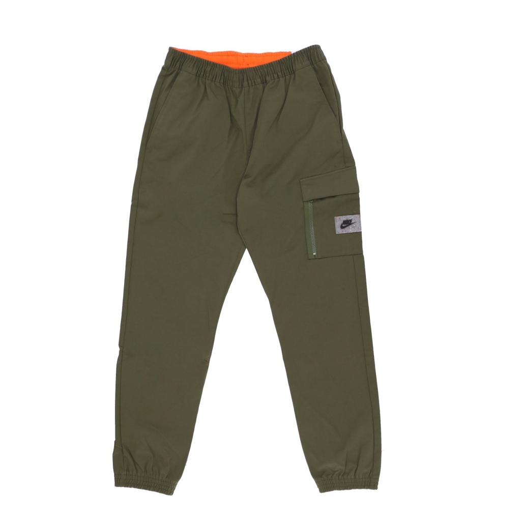 pantalone lungo uomo sportswear spu woven pant ROUGH GREEN/SAFETY ORANGE/BLACK