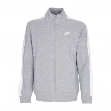 felpa collo alto uomo sportswear club bb track jacket DK GREY HEATHER/WHITE