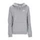 felpa cappuccio donna sportswear club fleece funnel-neck hoodie DK GREY HEATHER/WHITE