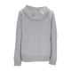 felpa cappuccio donna sportswear club fleece funnel-neck hoodie DK GREY HEATHER/WHITE