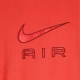 felpa girocollo donna sportswear air fleece crewneck LT CRIMSON/OXEN BROWN