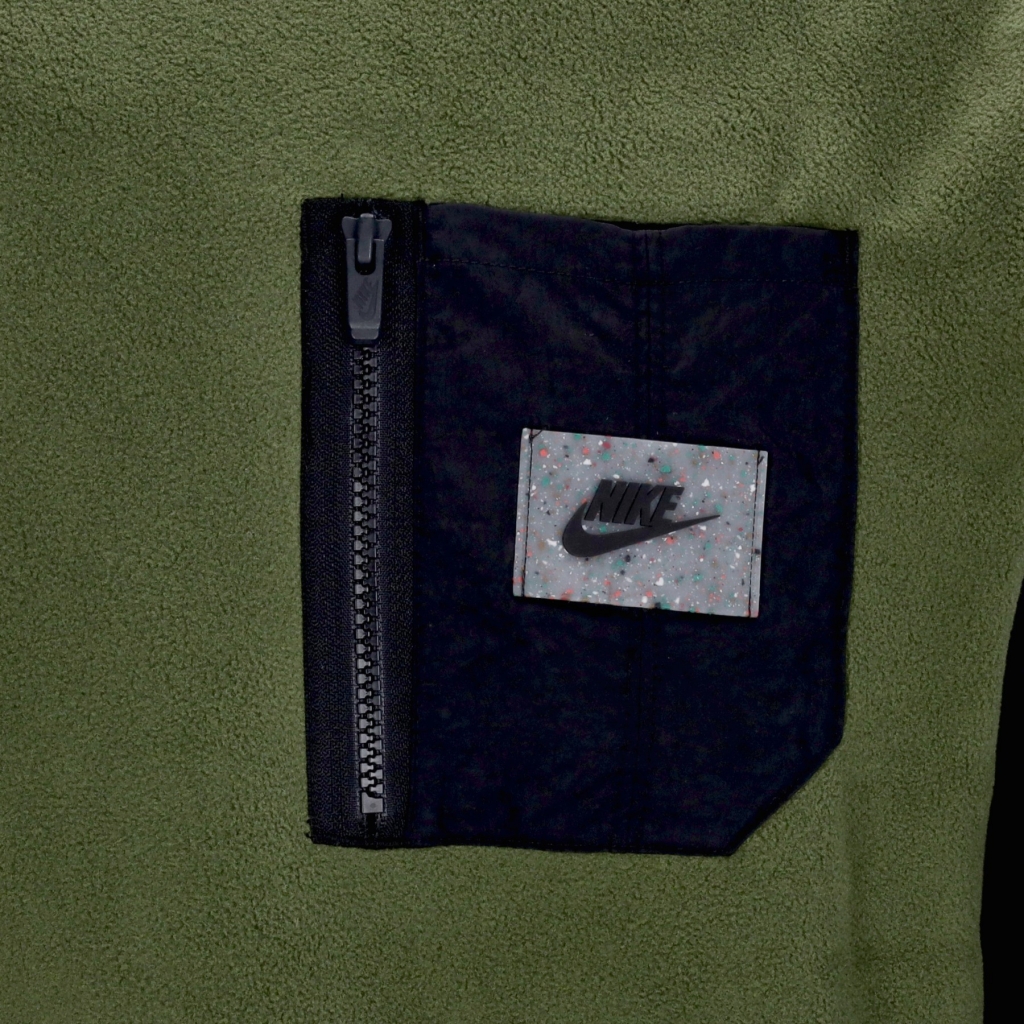 felpa girocollo uomo sportswear spu therma-fit polar fleece crew ROUGH GREEN/DK SMOKE GREY/BLACK/BLACK