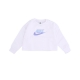 felpa girocollo bambina printed club crew WHITE