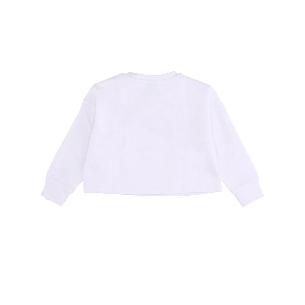 felpa girocollo bambina printed club crew WHITE