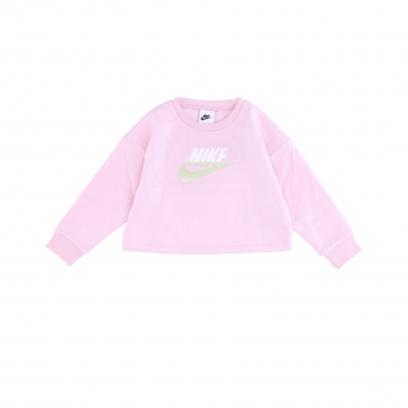 felpa girocollo bambina printed club crew PINK FOAM
