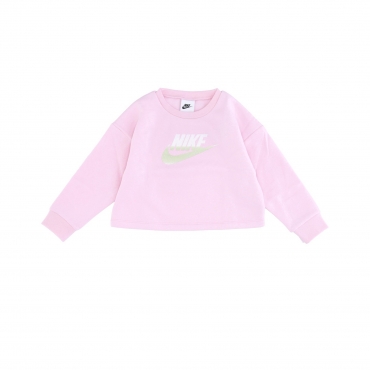 felpa girocollo bambina printed club crew PINK FOAM