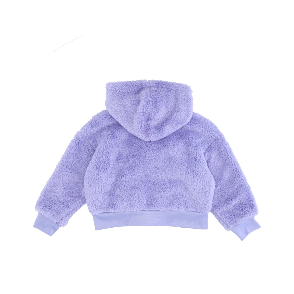 orsetto bambina full zip fleece hoodie LIGHT THISTLE | Bowdoo.com