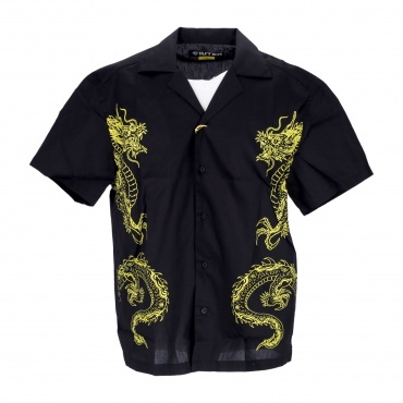 camicia manica corta uomo dragon shirt BLACK