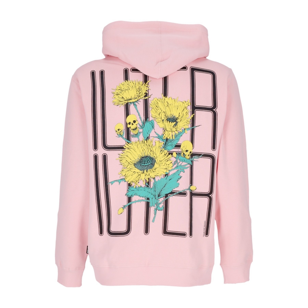 felpa cappuccio uomo spine skulls hoodie PINK