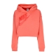 felpa cappuccio corta donna sportswear fleece pullover crop hoodie MAGIC EMBER