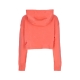 felpa cappuccio corta donna sportswear fleece pullover crop hoodie MAGIC EMBER