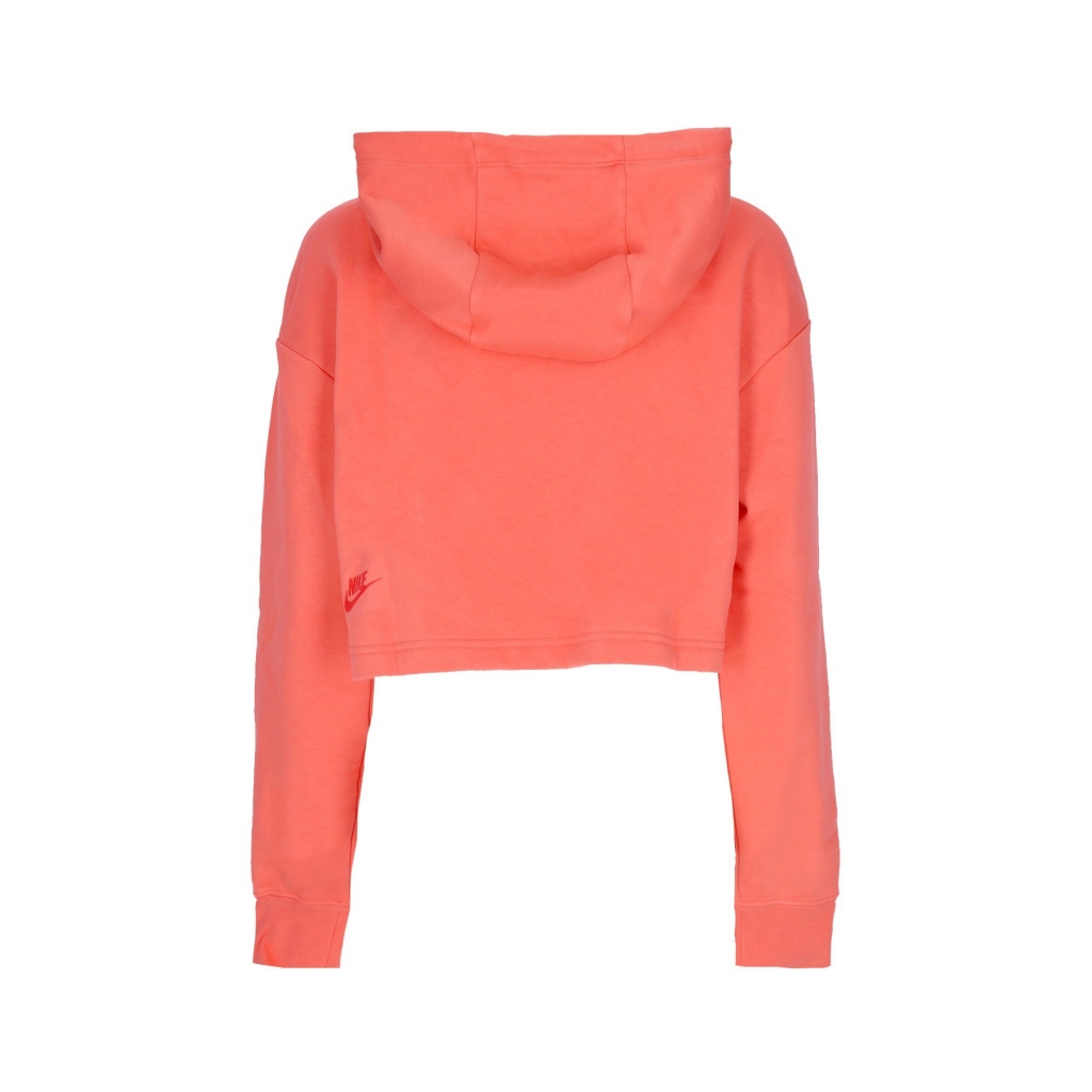 felpa cappuccio corta donna sportswear fleece pullover crop hoodie MAGIC EMBER