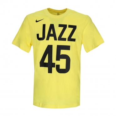 maglietta uomo nba essential tee no 45 donovn mitchell utajaz YELLOW STRIKE