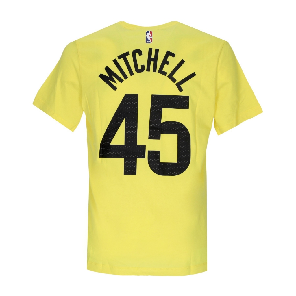 maglietta uomo nba essential tee no 45 donovn mitchell utajaz YELLOW STRIKE