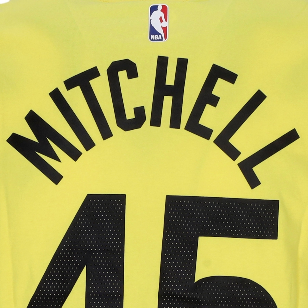 maglietta uomo nba essential tee no 45 donovn mitchell utajaz YELLOW STRIKE