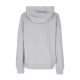 felpa cappuccio donna sportswear club fleece std hoody DK GREY HEATHER/WHITE
