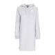 vestito donna sportswear club fleece hoodie dress DK GREY HEATHER/WHITE