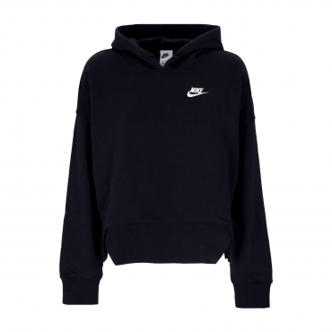 felpa cappuccio donna sportswear club fleece oversized hoodie ssnl BLACK/WHITE