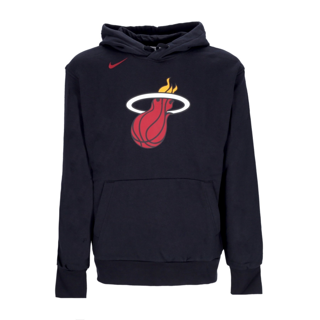 felpa cappuccio uomo nba essential fleece hoodie miahea BLACK