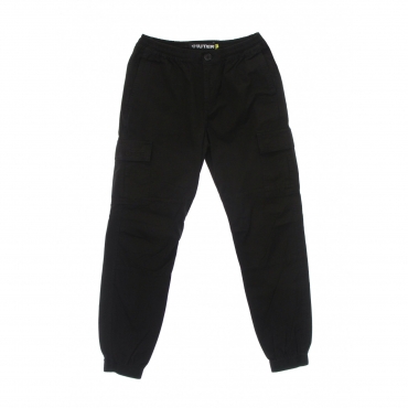 pantalone lungo uomo cargo jogger BLACK