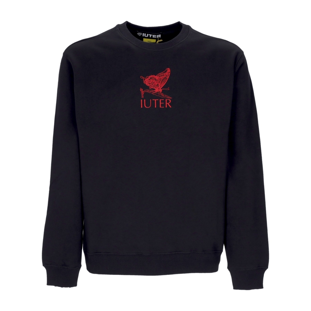 felpa girocollo uomo butterfly crewneck BLACK