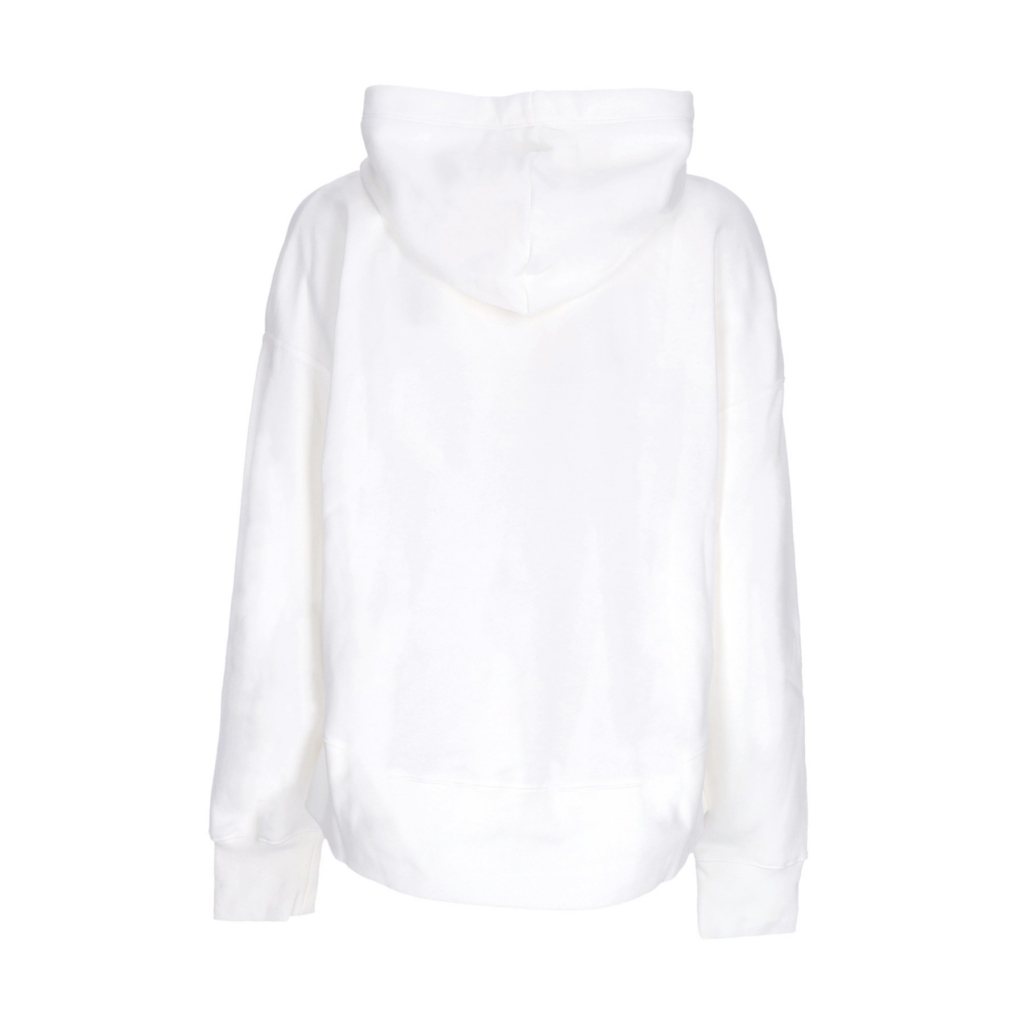felpa cappuccio donna sportswear club fleece oversized hoodie ssnl WHITE/BLACK