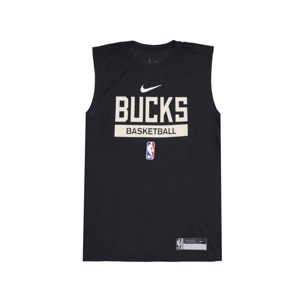 canotta uomo nba dri-fit practice tank milbuc BLACK